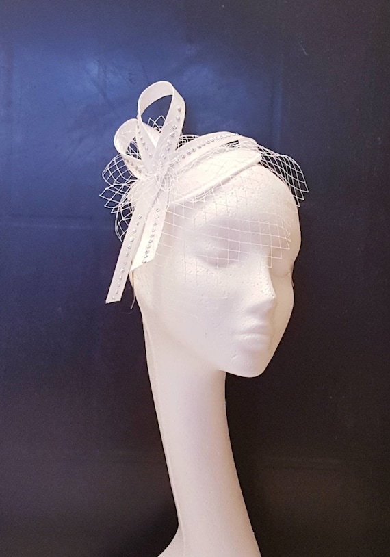 Birdcage Veil Hat 1940-50s Fascinator Bridal MINI Veil