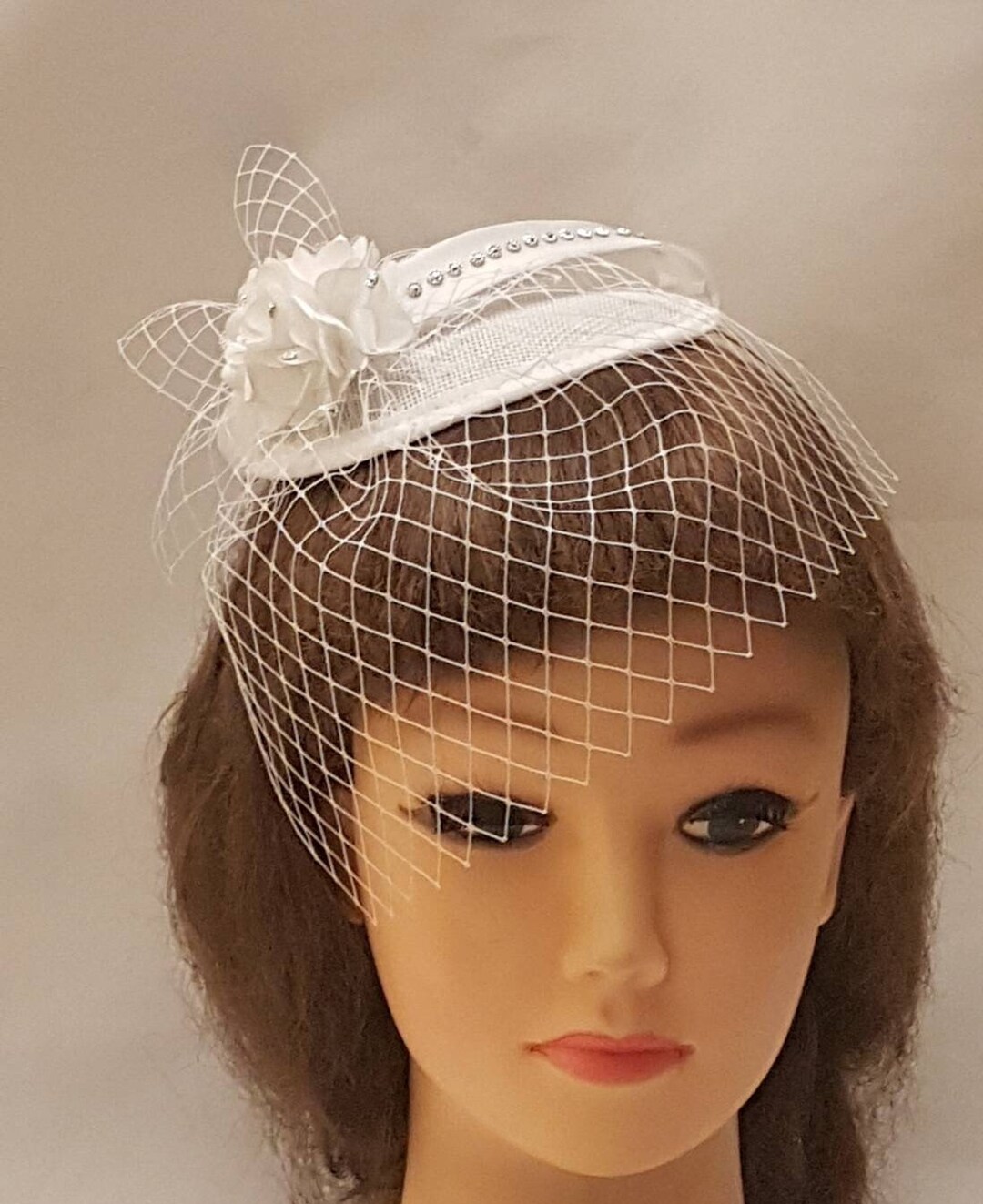 Birdcage Veil Hat Fascinator Vintage 194050s Fascinator Bridal MINI