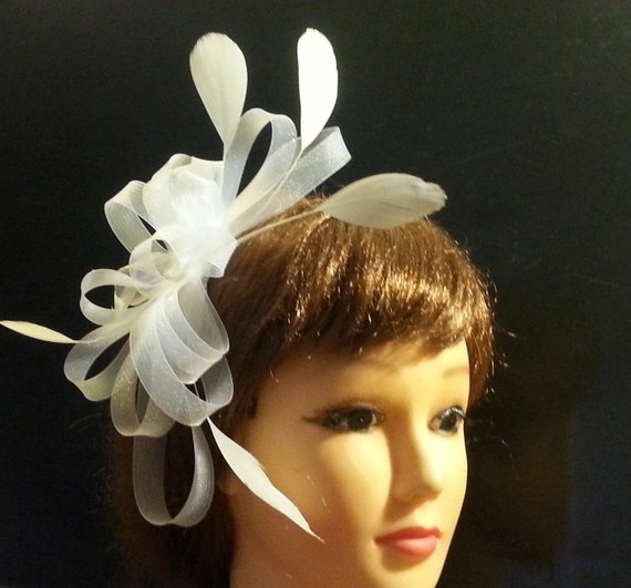 Damen-Fascinator Mit Feder & Blume – Als Stirnband Oder Clip Für Hochzeit, Ascot, Galas