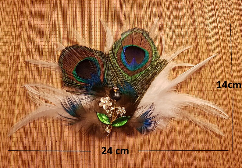 Bridal Hair Clip Bridal Feather Fascinator Feather Hair Etsy UK