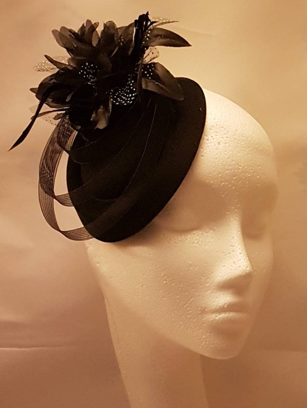 BROWN FASCINATOR, 40s 50s Brown Hat Fascinator #brown  display picture 1