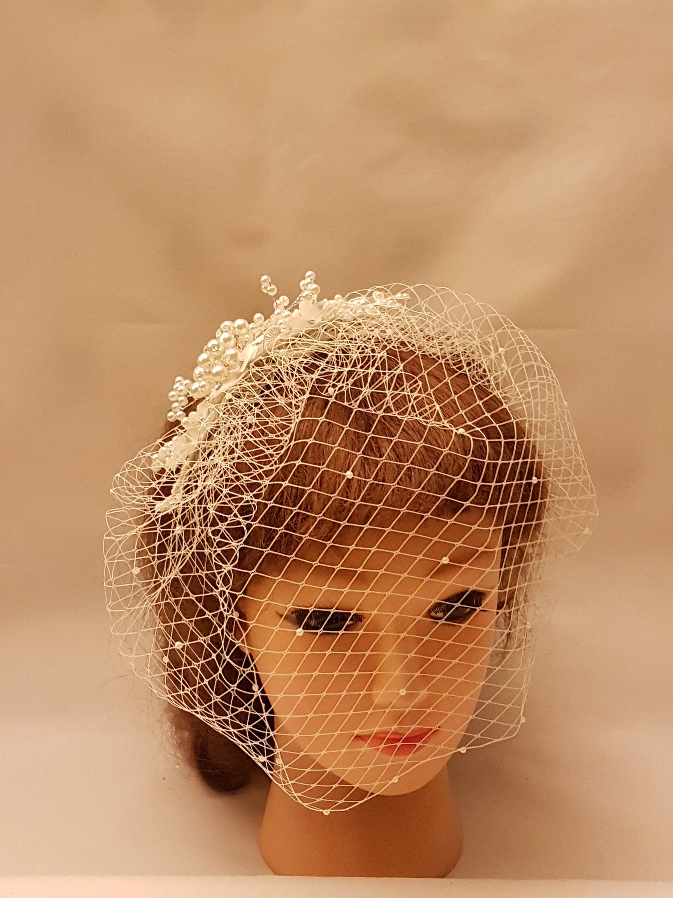 Birdcage Veil White or Ivory BIRDAL BIRDCAGE VEIL Bridal Etsy UK