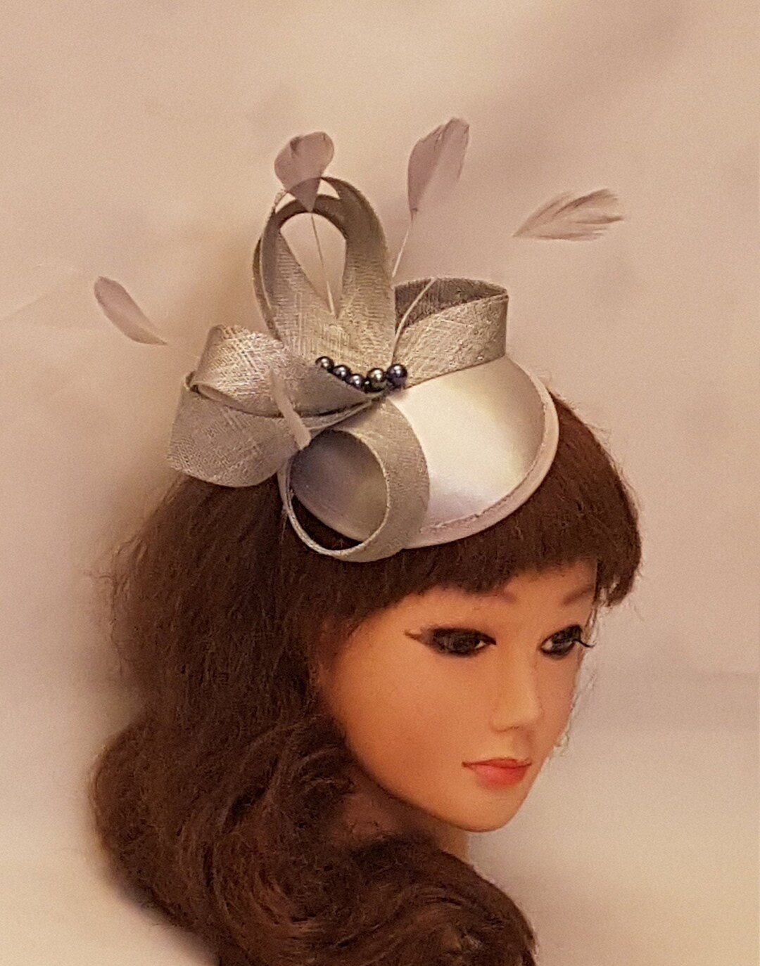 SILVER GREY Fascinatorsilvergrey Hat Fascinator Etsy