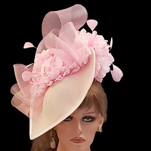 AVORIO Fascinator cappello grande hatinator a goccia floreale Fascinator Chiesa Derby Ascot cappello matrimonio TeaParty madre della sposa/sposo Hatinator immagine 8