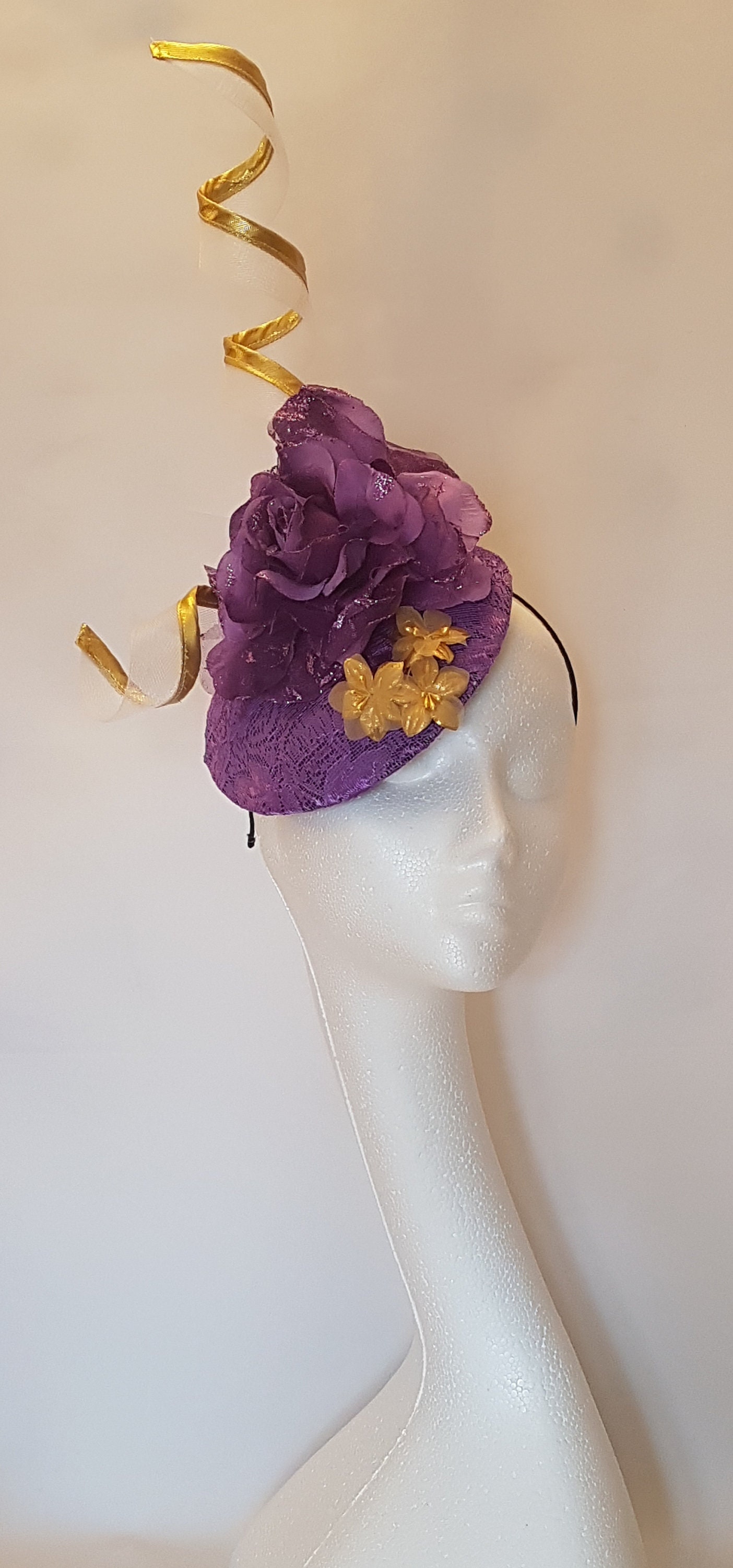 Purple Hat Fascinatorweddingraceroyal 