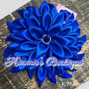 Solid Royal Blue  Brooch/Shoulder Corsage/Satin Flower Pin/Brooch/ Shoulder Pin/Flower Pin Brooch/Gift for First Lady/Formal Accessories/