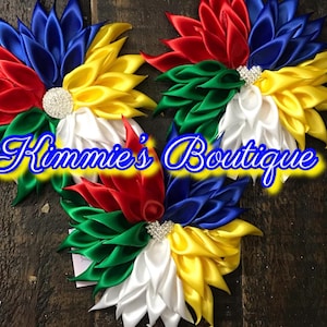 OES  Kanzashi Satin Flower Brooch - Ribbon Flower Brooch - Dress Corsage - OES Brooch Pin