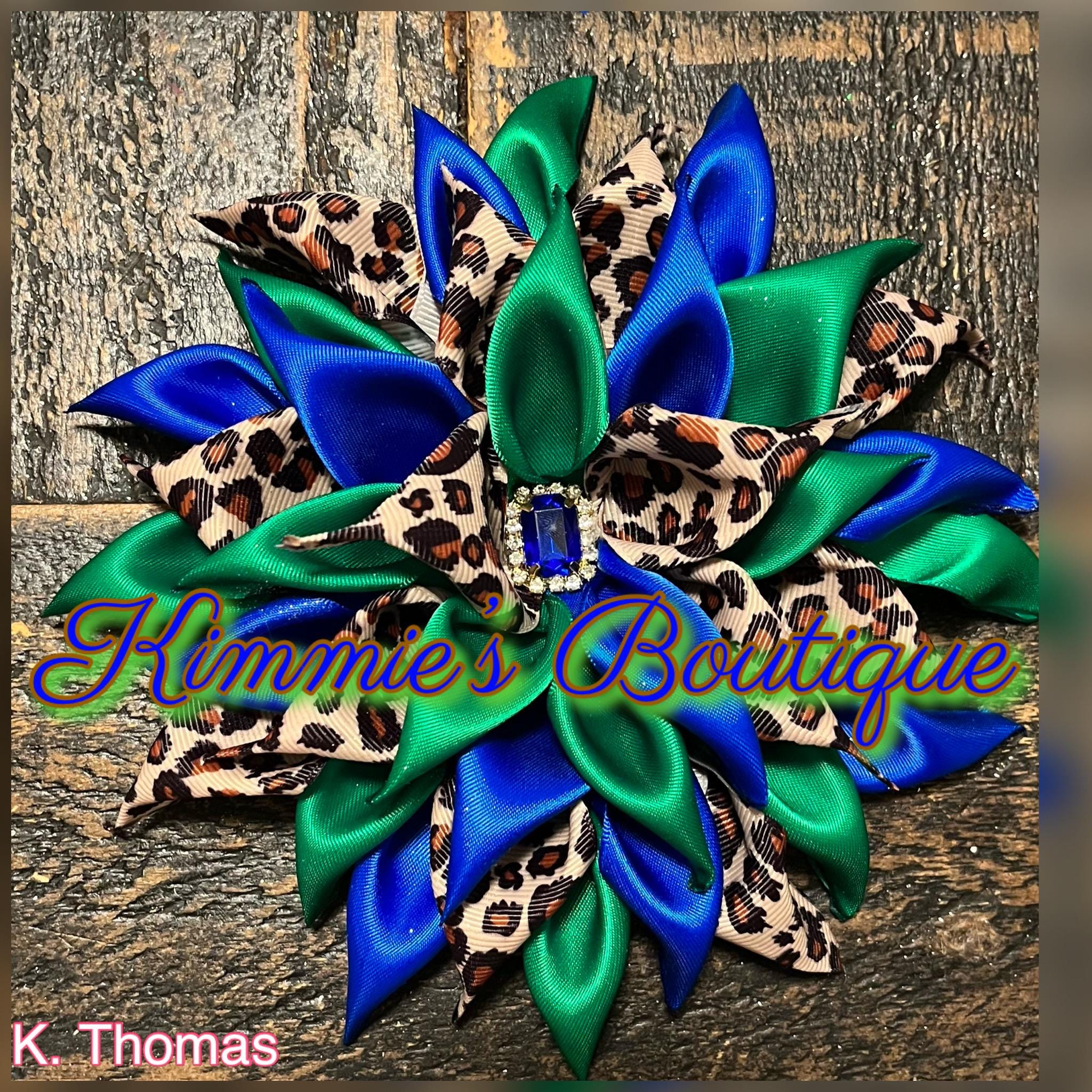 Cheetah & Any Color Shoulder Corsage/satin Flower Pin/brooch