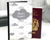 Cloud Passport Cover Personalised Passport Cover Custom Cloud passport holder Children 39 s Cloud passport cover Passport Gift Cloud