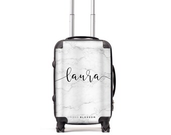marble suitcase personalised