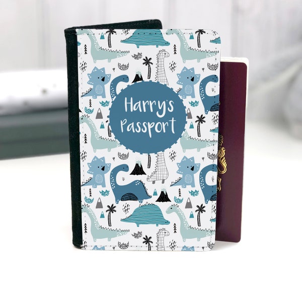 Dinosaur Passport Cover | Personalised Passport Cover | Custom Dinosaur passport holder| Children's passport cover | Dinosaur Passport