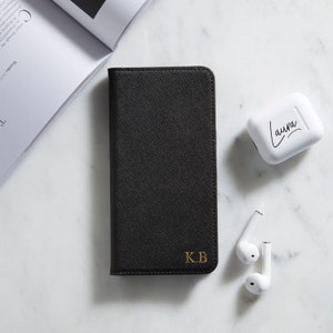 Capa de telefone de couro preto tipo fólio para cartão de crédito para iPhone | Capa de telefone tipo fólio para cartão de crédito para iPhone | Capa de telefone tipo fólio | Capa de telefone tipo carteira para iPhone