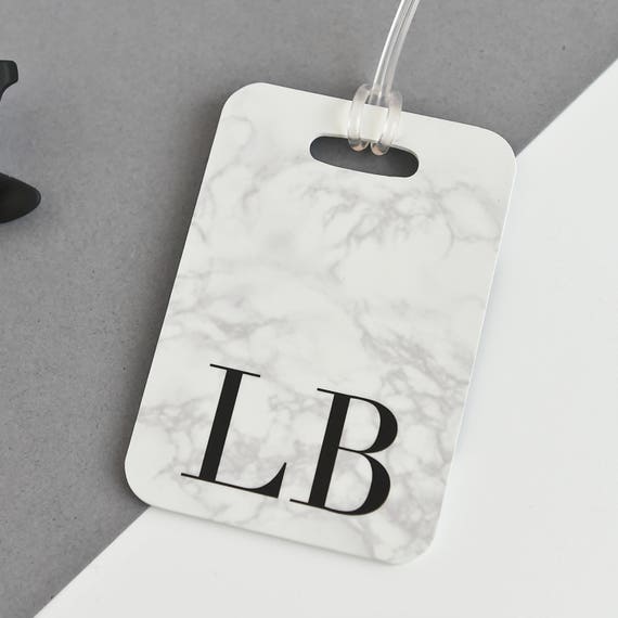 marble luggage tag