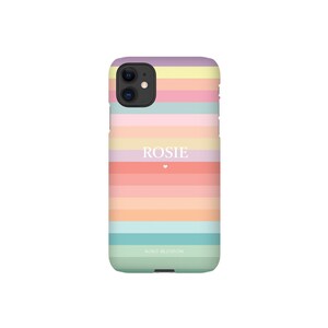 Funda para iPhone Rainbow Bright Tough Funda para iPhone con iniciales de Google iPhone 14, 14 Plus, 13, 13 Pro, 12, 12 Pro Max, iPhone 11, iPhone X