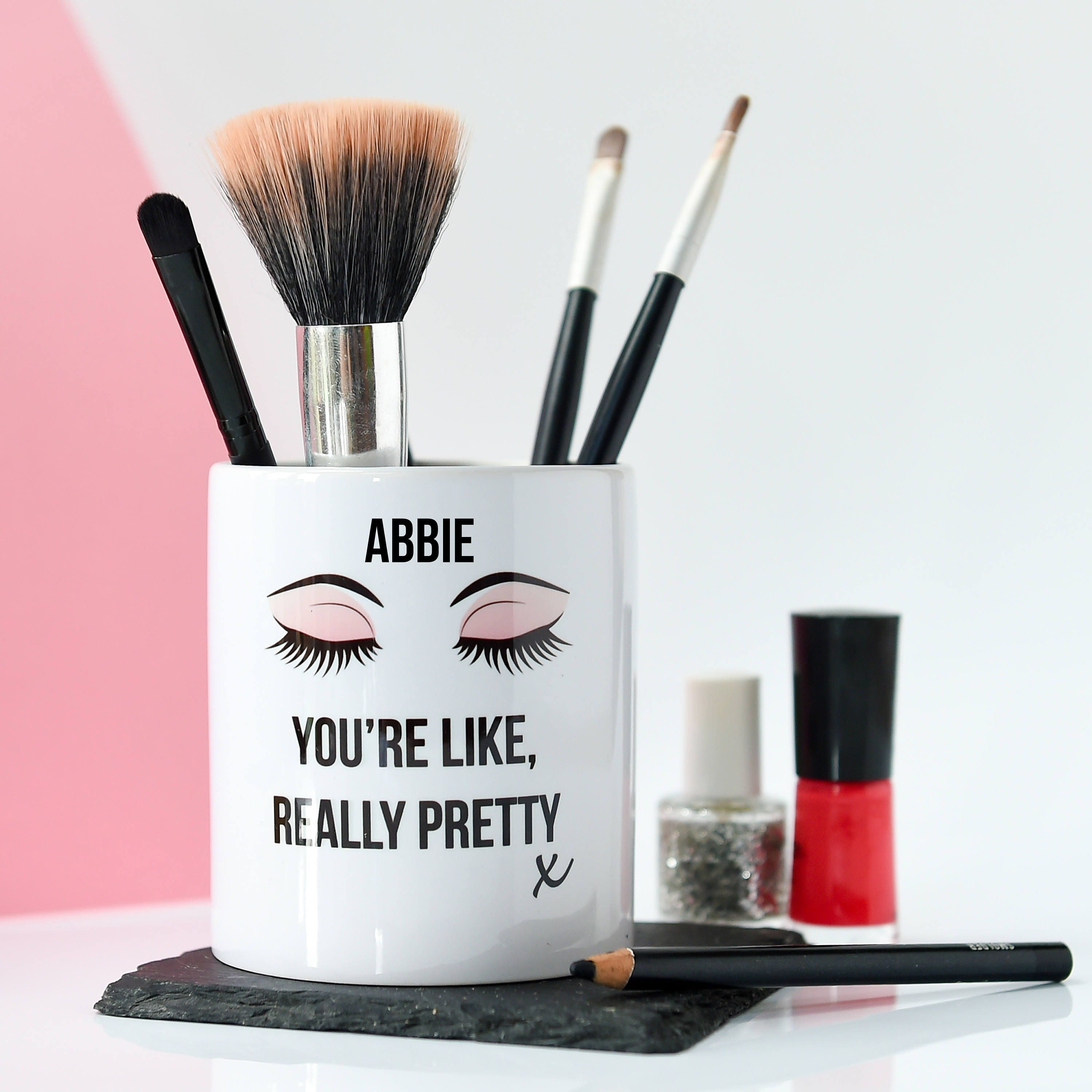 Personalised Brush Pot Make up Brush Holder Brush Pot Etsy UK