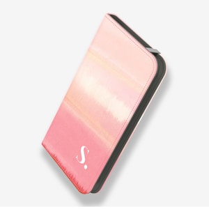 Custodia per telefono con carta di credito Ombre Folio rosa per custodia per telefono con carta di credito iPhone Folio Custodia per telefono iPhone Custodia per telefono portafoglio