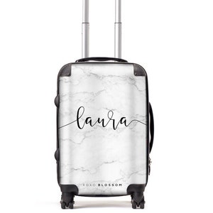 Marble Luggage | Personalised Suitcase | Custom Suitcase | Marble Suitcase |Cabin Baggage |Custom Luggage |Travel | Personalised Luggage