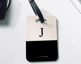 Monochrome Luggage Tag | Personalised Luggage Tag | Identification tag | Bag tag | Suitcase tag  | Custom Luggage Tag | Travel | Bag Tag