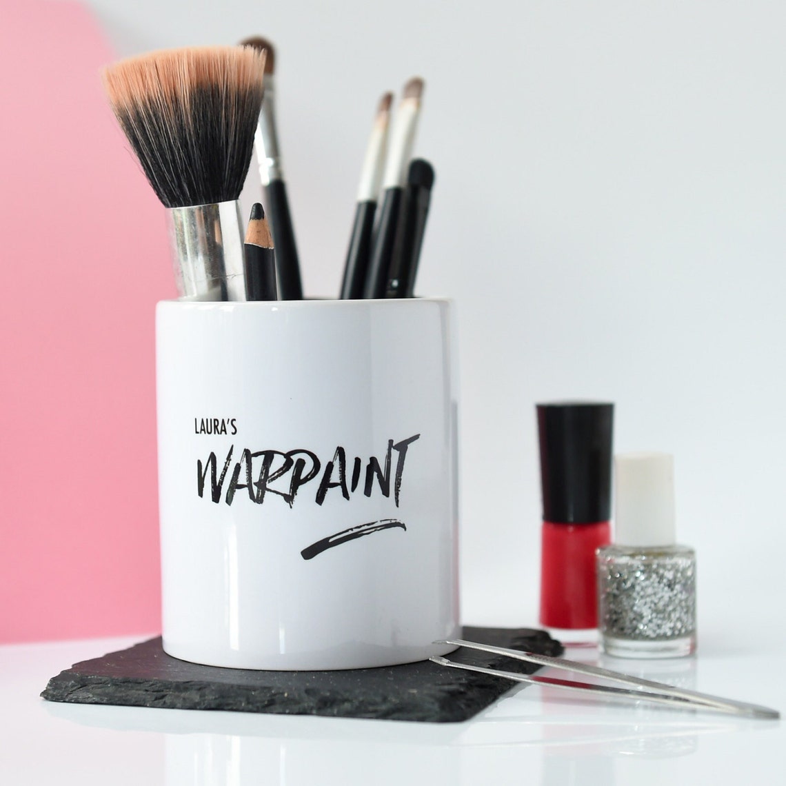 Personalised Brush Pot Make Up Holder Brush Pot Makeup Etsy