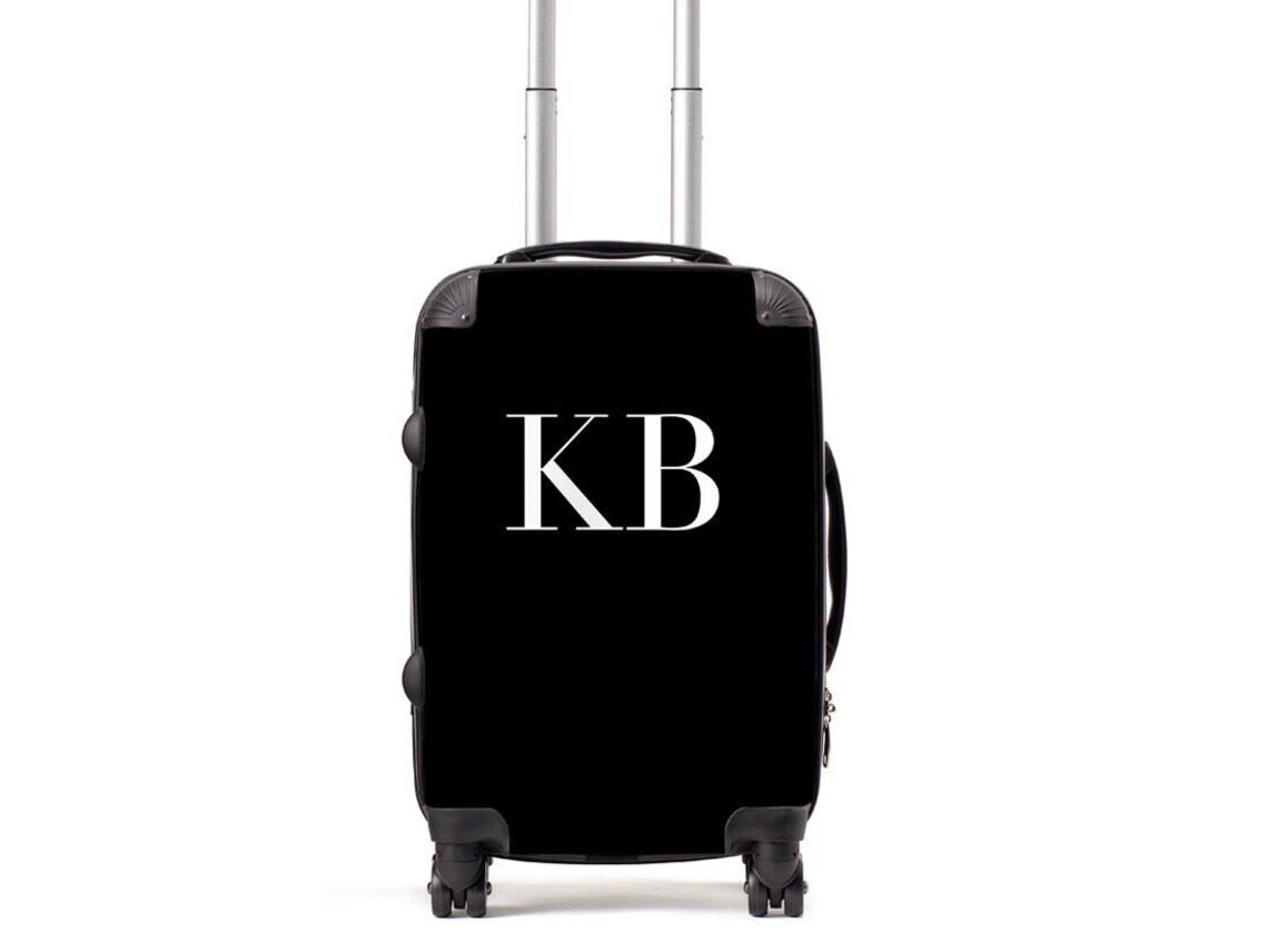 Monogram Luggage Personalised Suitcase Custom Suitcase Etsy