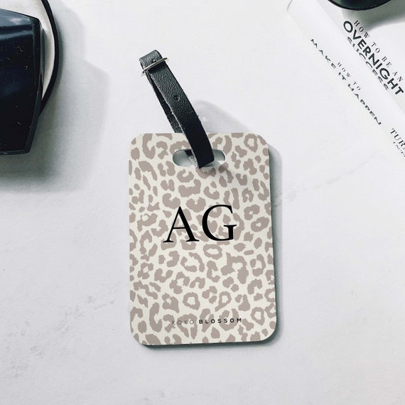 Leopard Print Luggage Tag Personalised 