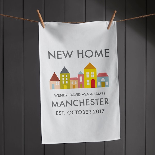 New Home Gift | New Home Tea Towel | Housewarming Gift | Housewarming Tea Towel  | Dish Towel | Custom Tea Towel | Custom Dish Towel