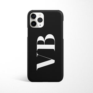 Monograma iPhone caso duro iPhone caso Google Iniciales iPhone Case iPhone 11 Pro X XR 12 Pro Case iPhone 7 + 8 más caso Samsung Google