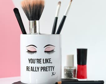 Personalised Brush Pot | Make Up Brush Holder | Brush Pot | Make-up Storage | Hairbrush pot | Make Up Organizer | Gift for Teenage Girl