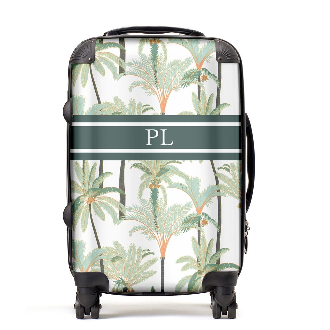 Personalised Suitcase Custom Suitcase Tropical Print Suitcase