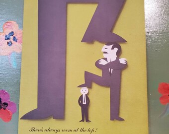 Funny Naughty Work Motivational Poster Space Atomic Advertising Print Art Office Gag Joke Cartoon Novelty Mid Century Modern Retro Vintage