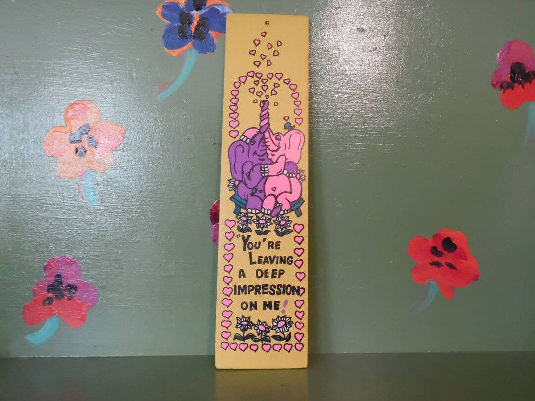 Humor Wood Plaque Gag Gift Joke Cartoon Novelty Elephants Love Etsy