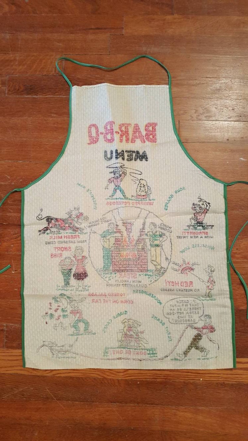 Humor Apron Chef Gag Gift Cartoon Joke BBQ Grill Puns Kitchen Etsy