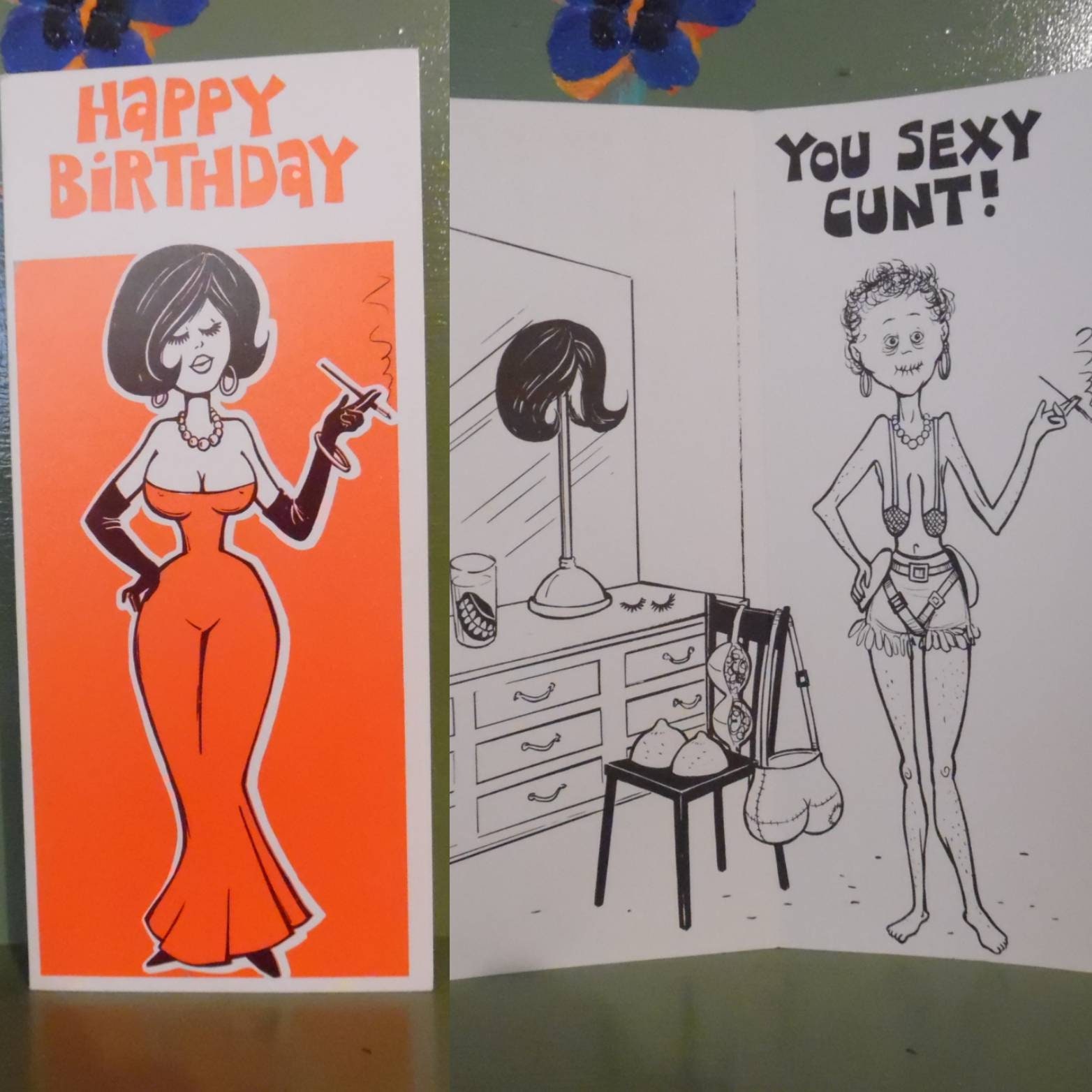 Adult Naughty Humor Greeting Card Gag Gift Joke Sex Cartoon