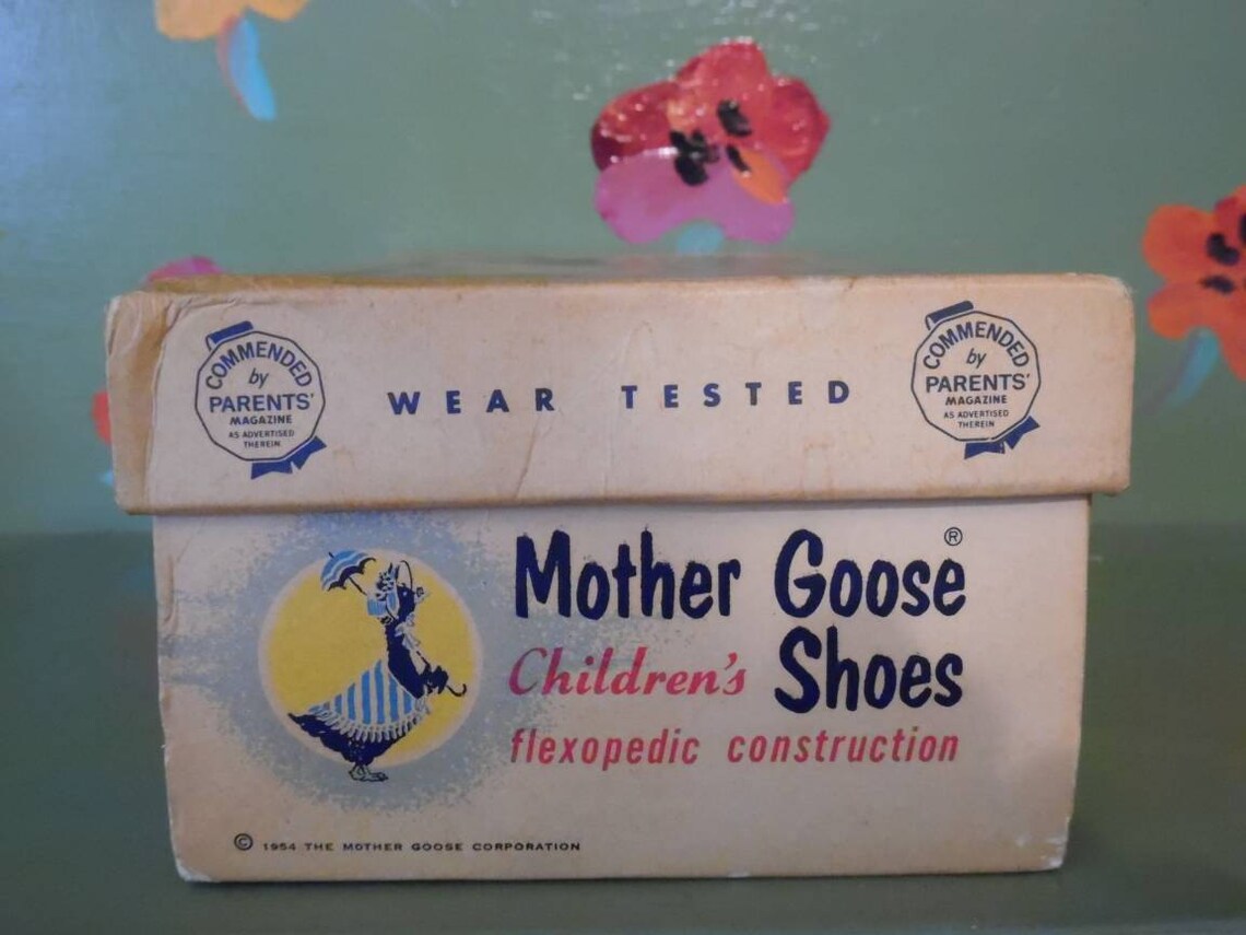 1954 Mother Goose Shoe Box Children's Advertising Nursery Etsy