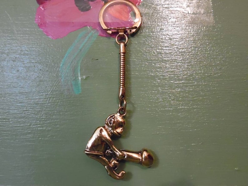 Funny Naughty Gag Gift Dirty Joke Sex Keychain Metal Monkey Etsy