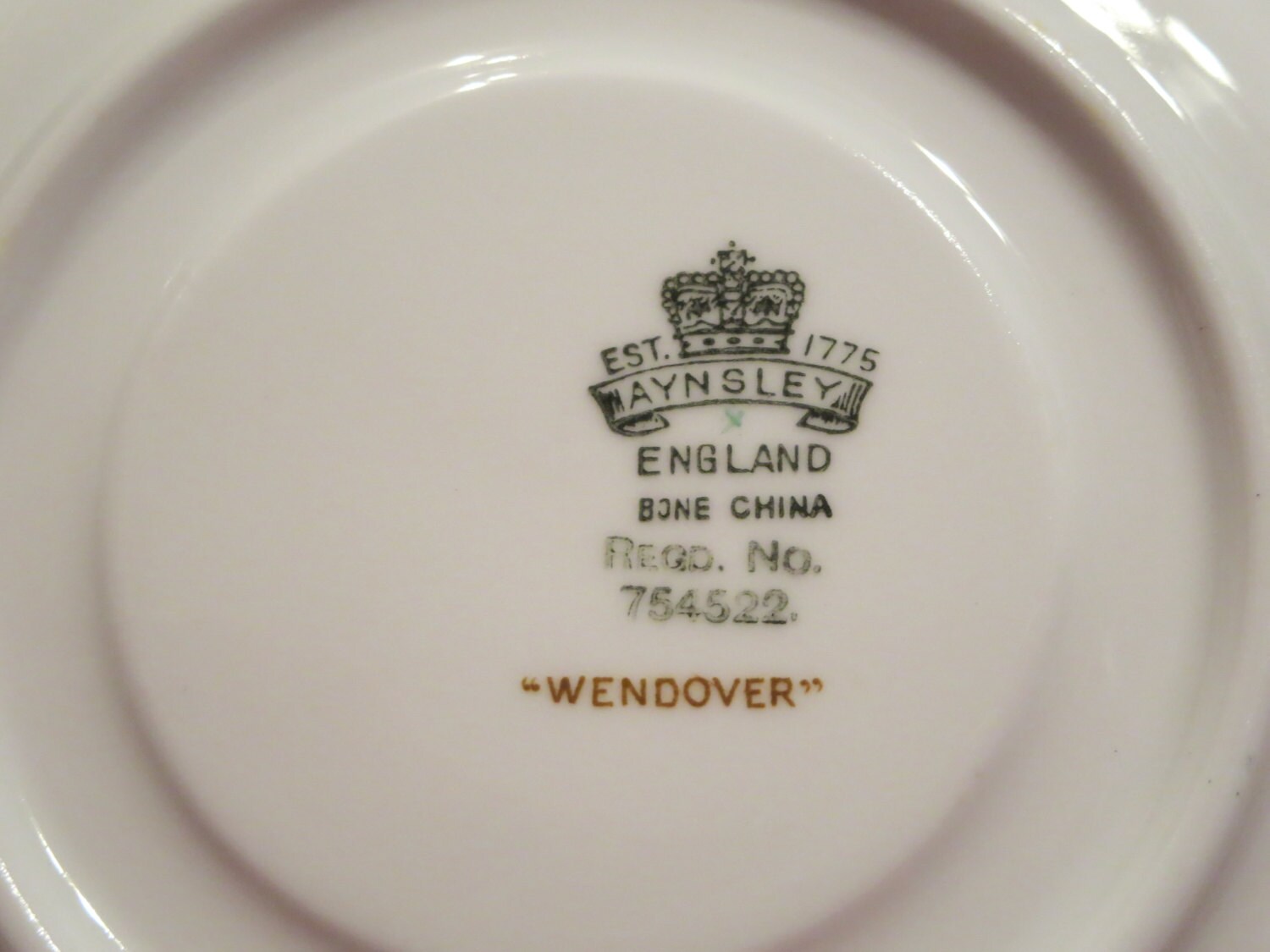 Aynsley England Bone China Wendover Regd No 754522 Cream Etsy
