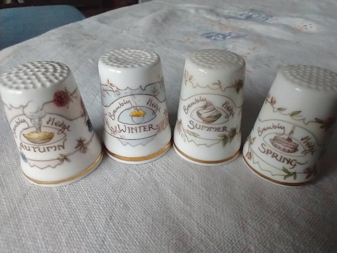 Royal Doulton Thimbles Spring Summer Autumn Winter Gift Etsy