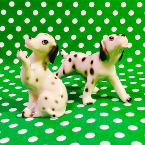 Relco Anthropomorphic Dalmatian Puppy Dogs Salt and Pepper Shakers made in Japan circa 1950s