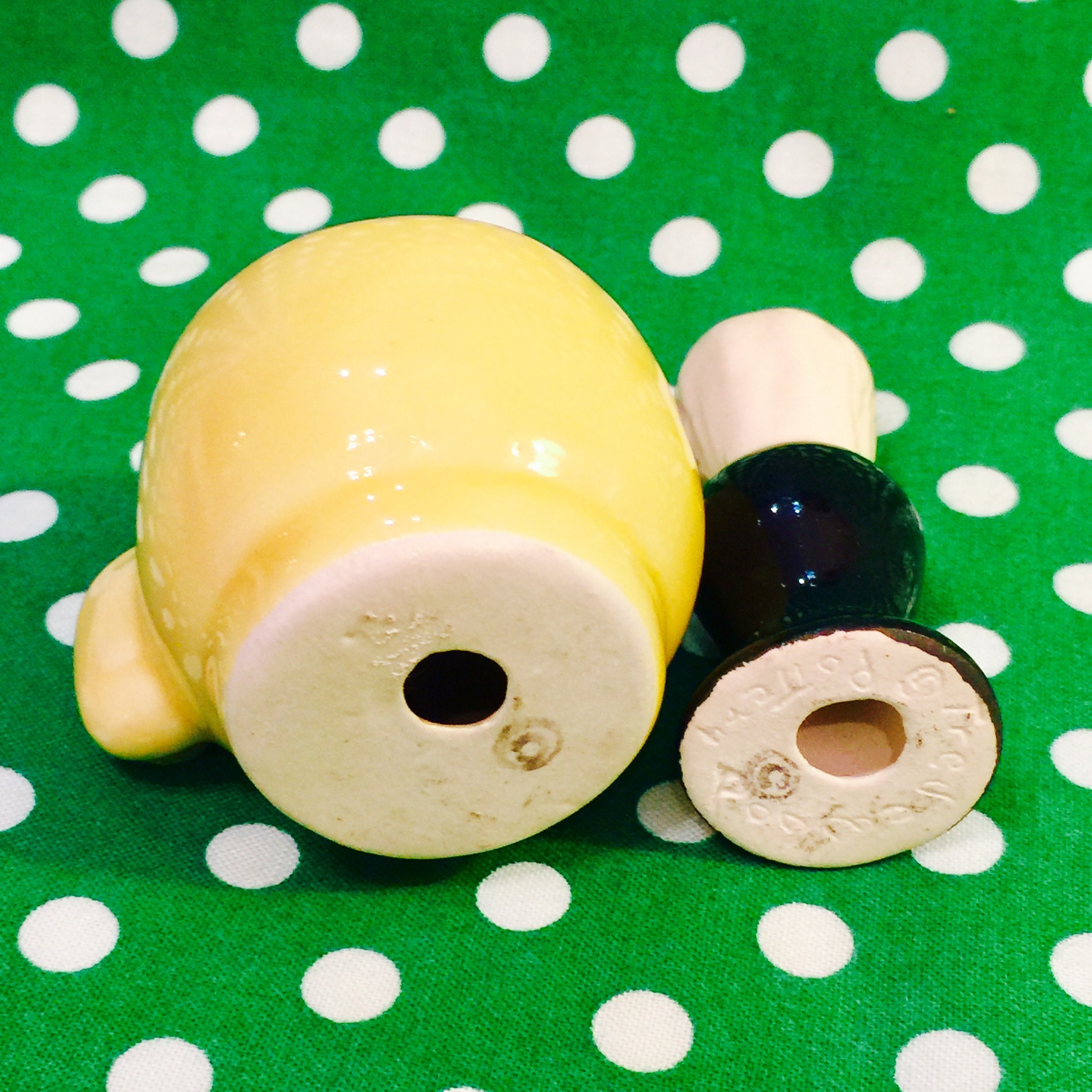 Trevewood Pottery Shaving Cream Brush and Bowl Salt and Pepper Etsy