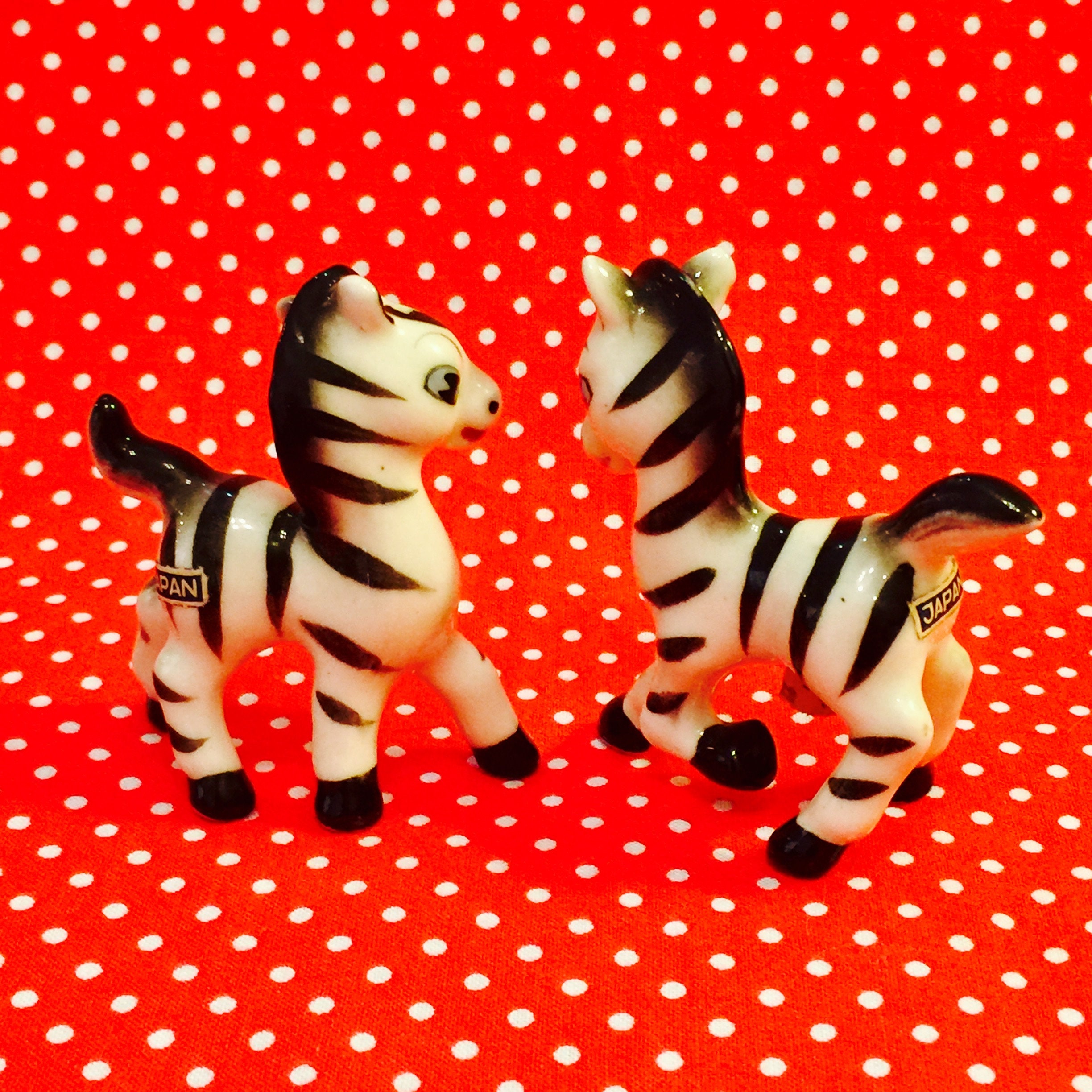 Artmark Anthropomorphic Zebra Salt and Pepper Shakers Made in Etsy