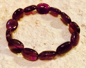 Gemstone Beaded Bracelet featuring Purple Amethyst Beads
