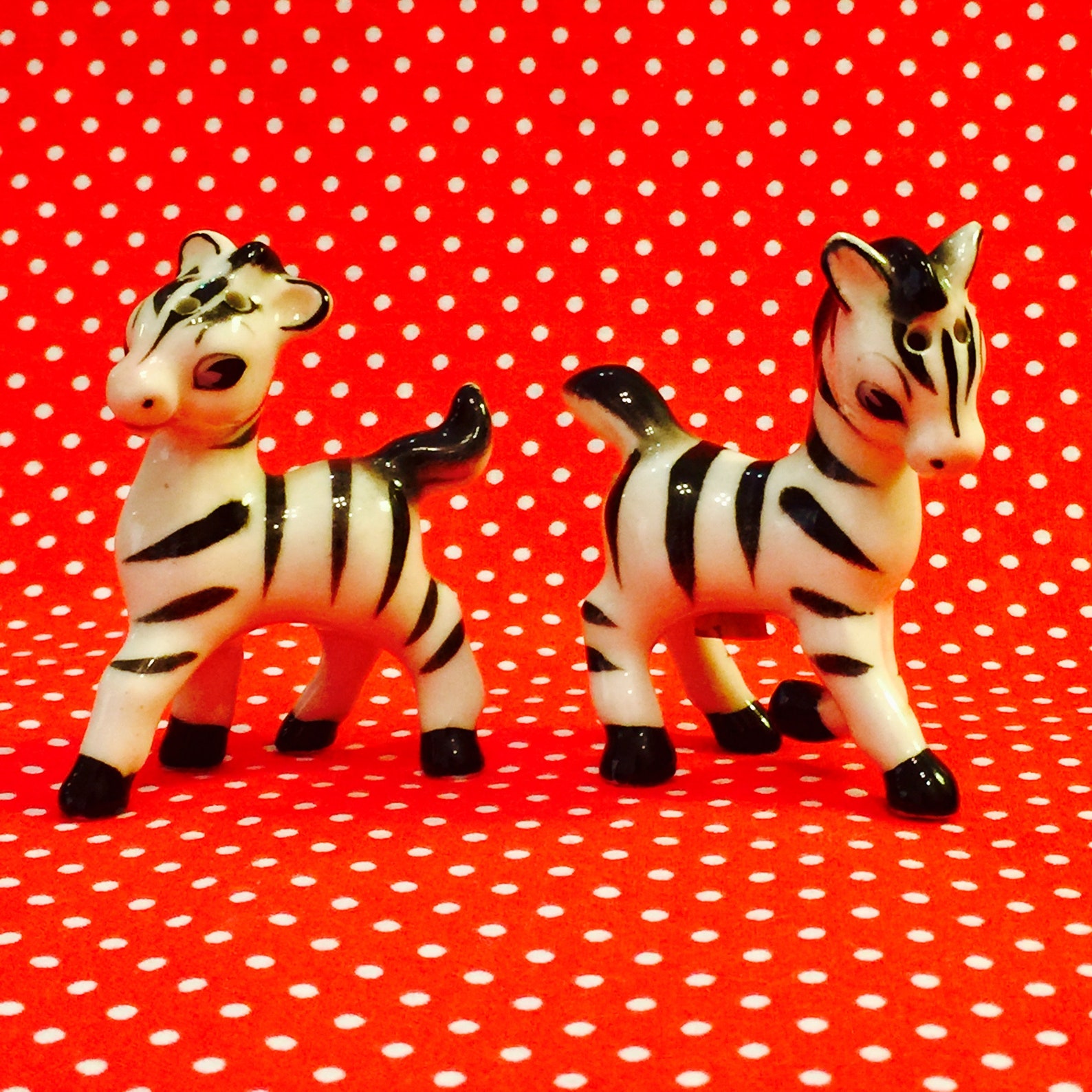 Artmark Anthropomorphic Zebra Salt and Pepper Shakers Made in Etsy