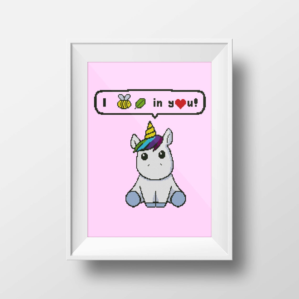 Funny Quote I Believe in You Rainbow Unicorn Bee Leaves | Etsy