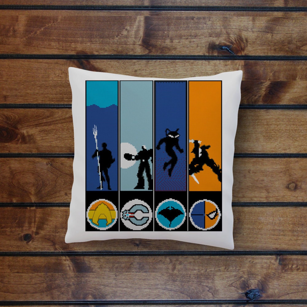 Bookmark Aquaman Vs Black Manta Cyborg Vs Deathstroke Logo Etsy