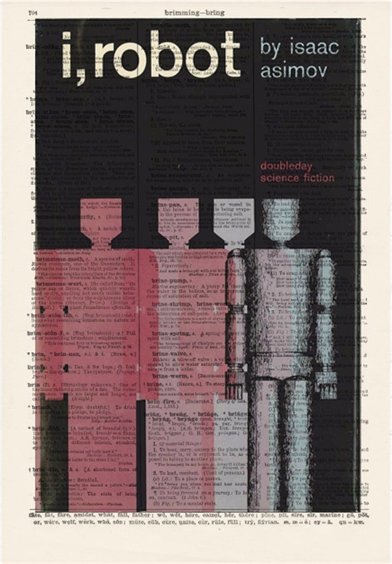 Brawl struktur bestøve I Robot by Isaac Asimov. Book Cover Art Print - Etsy