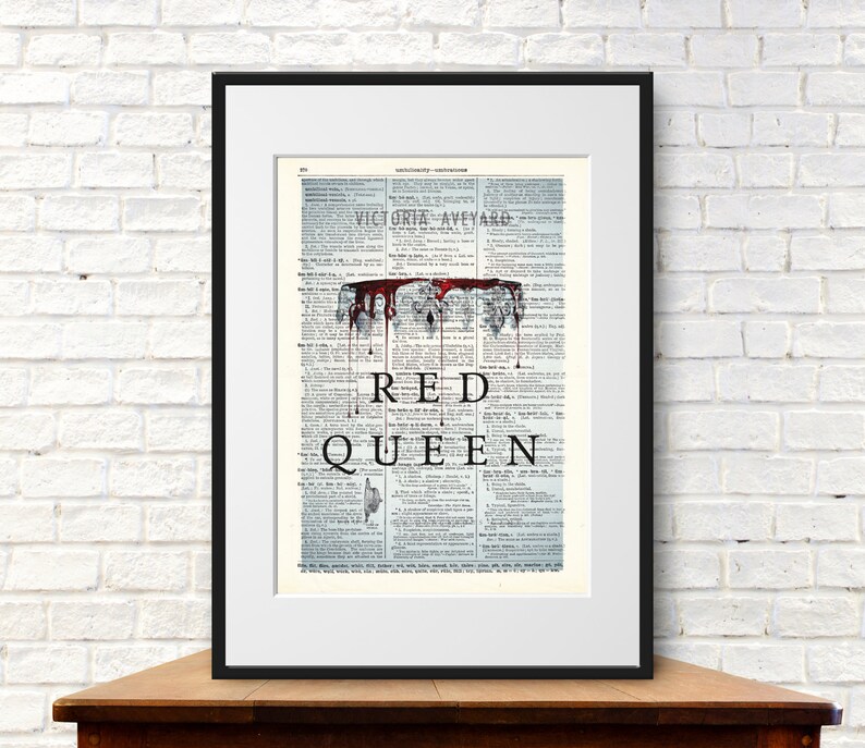 red queen by victoria aveyard book cover art print etsy
