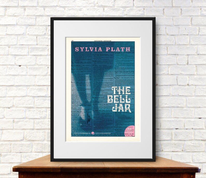 The Bell Jar by Sylvia Plath. Book Cover Art Print Etsy
