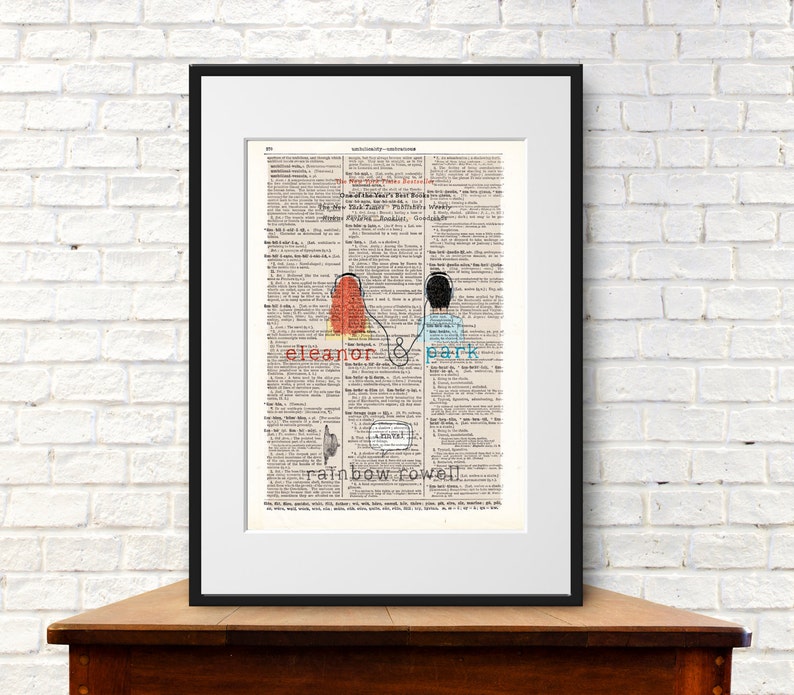Eleanor and Park by Rainbow Rowell. Book Cover Art Print