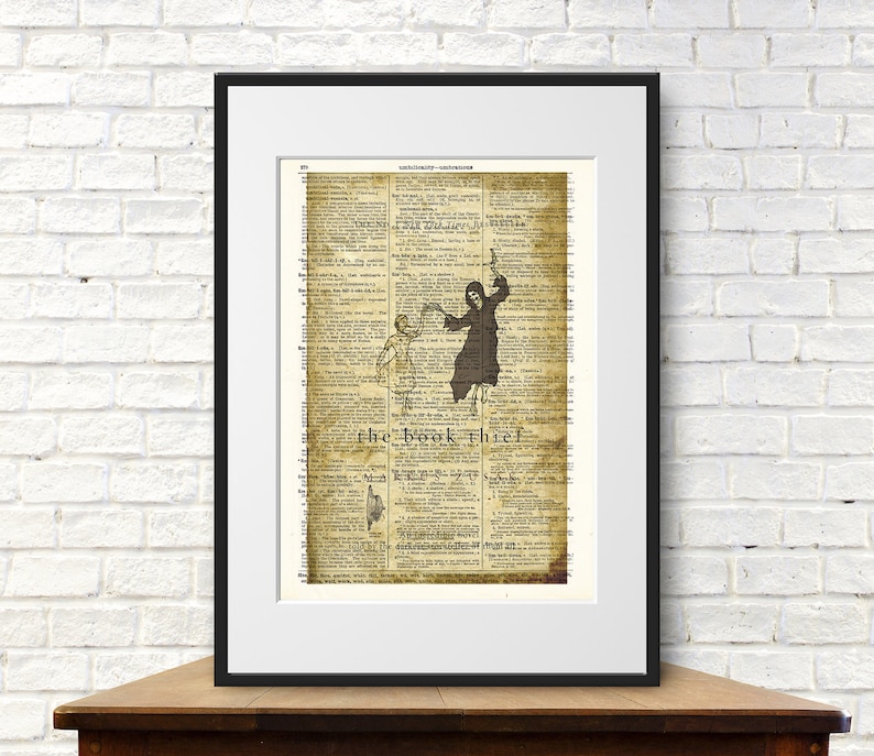 The Book Thief by Markus Zusak. Book Cover Art Print image 1