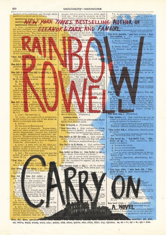 Carry on by Rainbow Rowell. Book Cover Art Print 